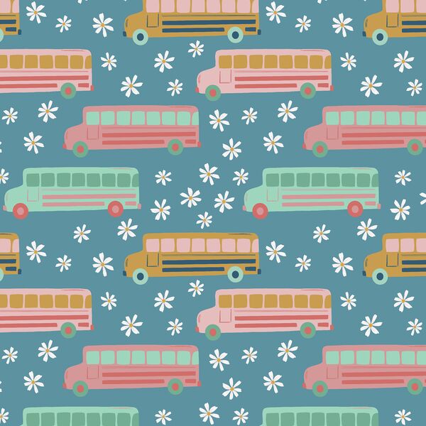 Bus Line in Denim