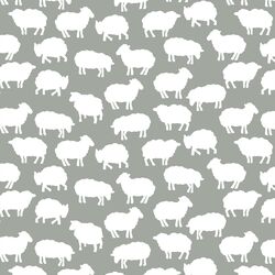 Sheep Silhouette in Sage