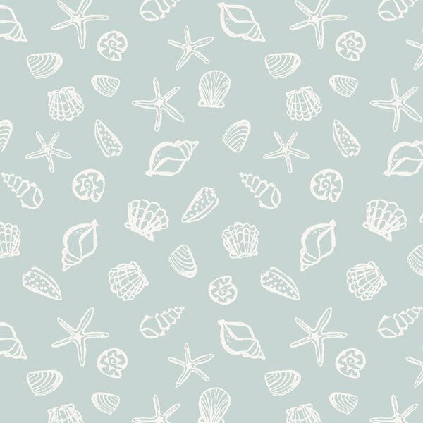 Shells in Pool Blue