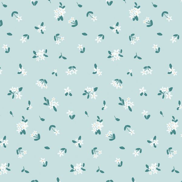Ditsy Floral in Soft Sky