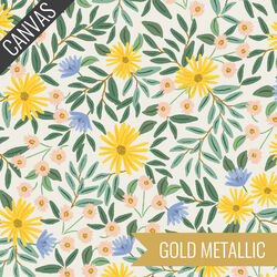 Daisy Fields Canvas in Cream Metallic