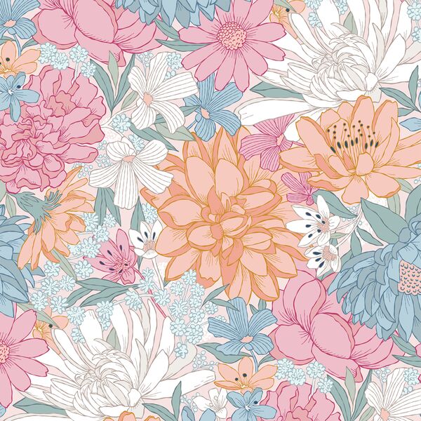 Bouquet of Flowers in Shell Pink