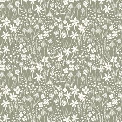 Floating Meadow in Olive Green
