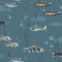 Fish in Teal