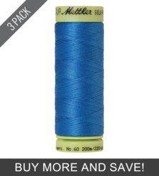 French Blue (9240-2049) - Silk Finish Cotton 60wt - 220 Yards (3 Pack)