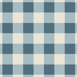 Picnic Check in Slate Blue