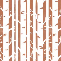 Birches in Terracotta
