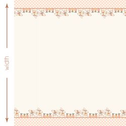 Bunnies Double Border in Pink