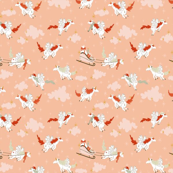 Unicorn Santa in Peachy Pink
