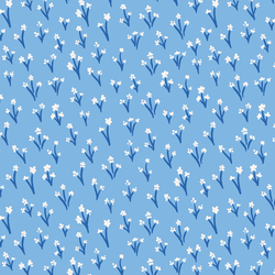 Park Flowers in Baby Blue