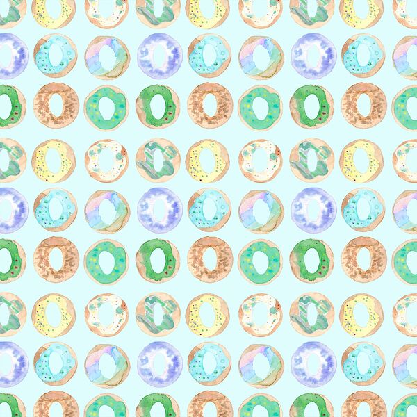 Little Donuts in Light Blue