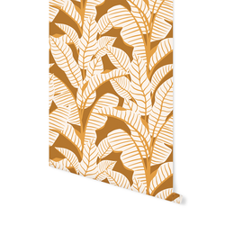 Playful Palms in Copper Brown