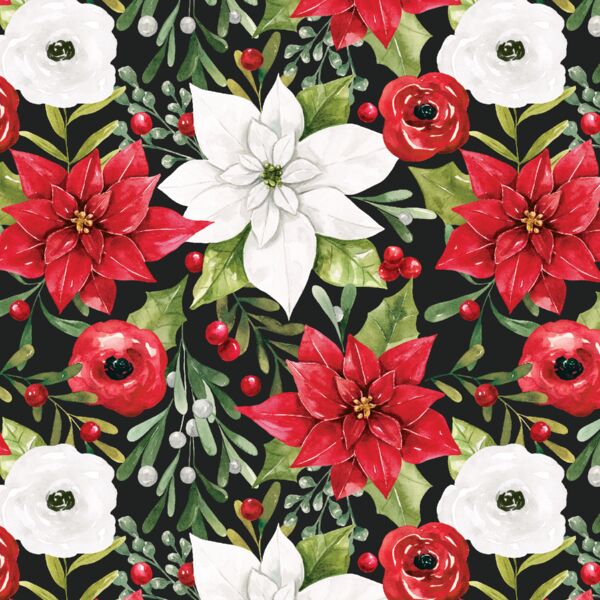 Holiday Floral in Midnight