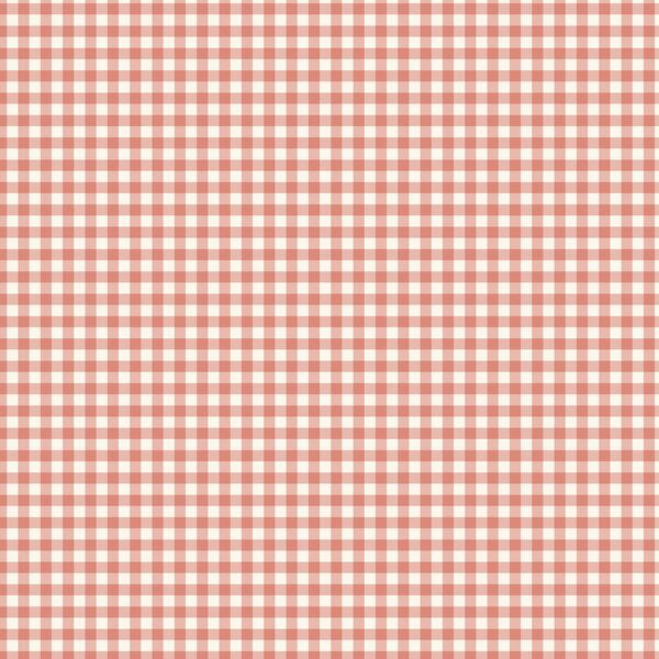 Gingham in Dark Peach