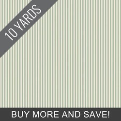 1/8" Stripe in Sage on Ivory - 10 Yard Bolt
