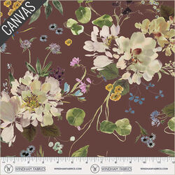 Peony Garden Canvas in Cedar