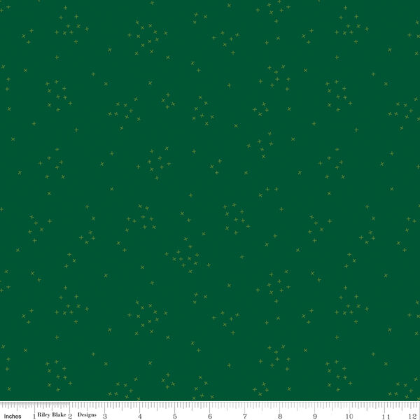 Scattered-A-Cross in Christmas Green