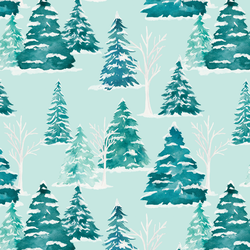Frosty Forest in Aqua