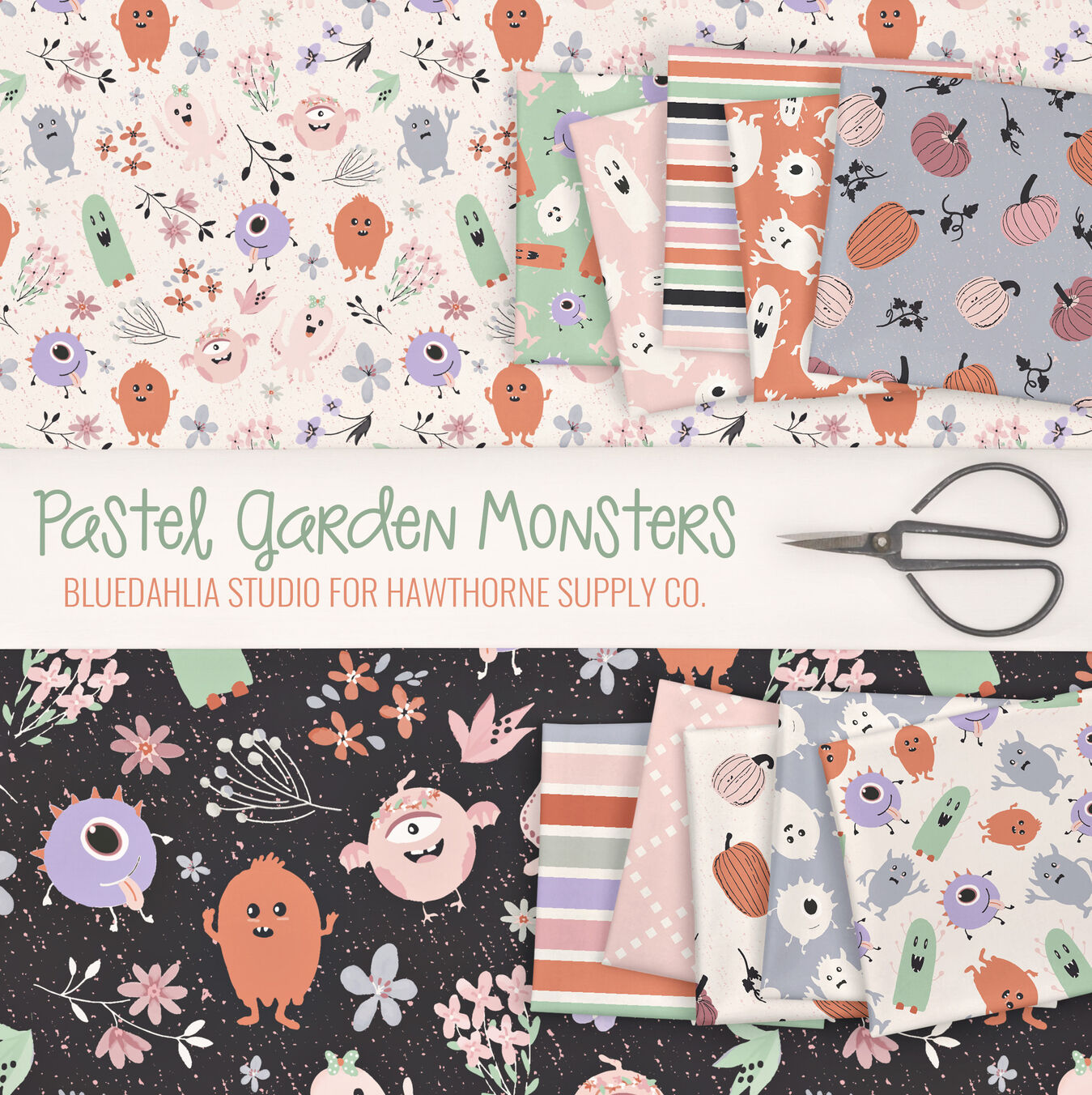 Pastel Garden Monsters Poster Image