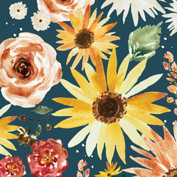 Parade Floral in Peacock