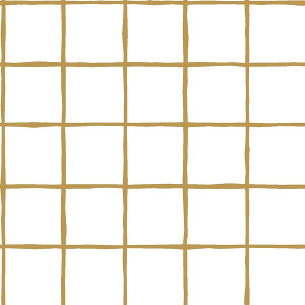 Windowpane in Marigold on White