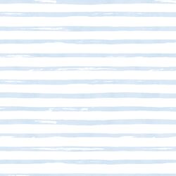 Watercolor Stripes in Frost Blue