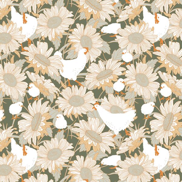 Chickens and Daisies in Lichen