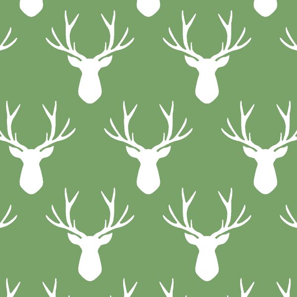 Stag Silhouette in Pistachio