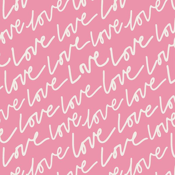Words of Love in Mauve Pink