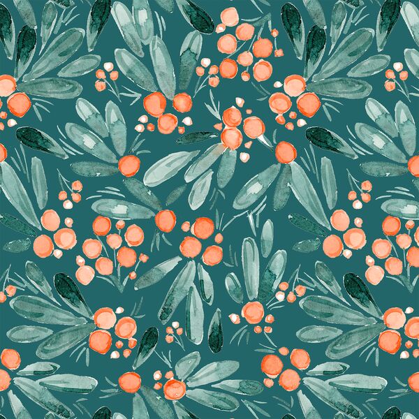 Winter Berries in Emerald