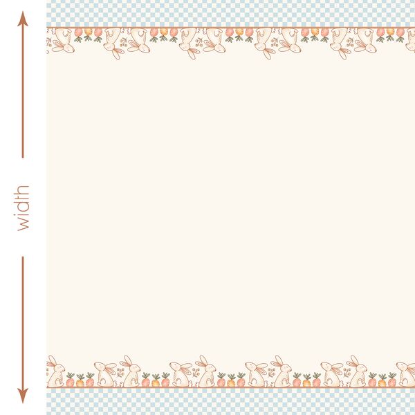 Bunnies Double Border in Bluebell
