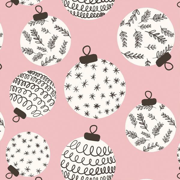 Large Ornaments in Pink Chiffon