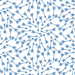 Arrows in Cerulean on White