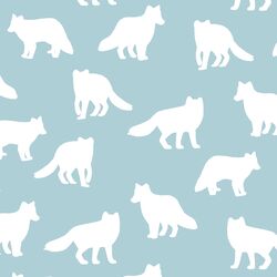 Fox Silhouette in Powder Blue
