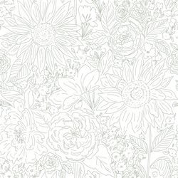 Paperie in Shaded Moss on White