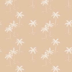 Sketched Palms in Malt Brown