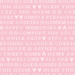 Cross Stitch Silhouette in Rose Pink