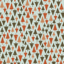 Colorful Christmas Trees in Mint