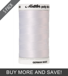 White (2596-0015) - Poly Sheen - 875 Yards (5 Pack)