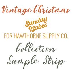 Vintage Christmas Sample Strip