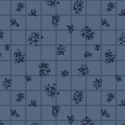 Ditsy Check in Blue