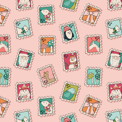 Postage Stamps in Petal Pink