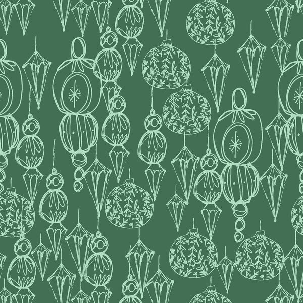 Ornaments in Juniper Green