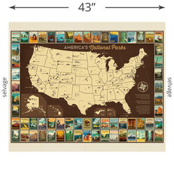 National Parks USA Map Panel (2020)