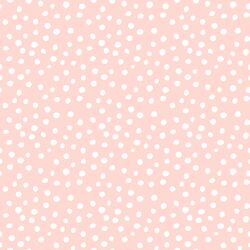 Little Modern Polka Dot in White on Sugar Pink