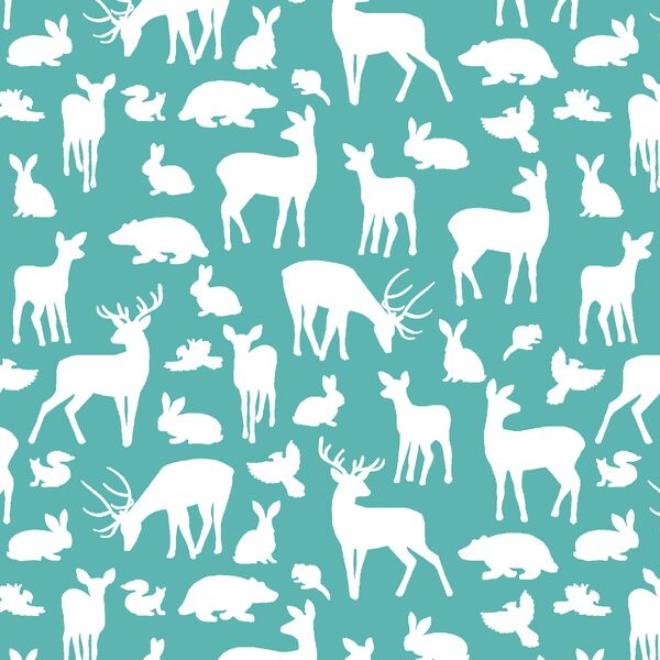 Forest Friends in Seafoam