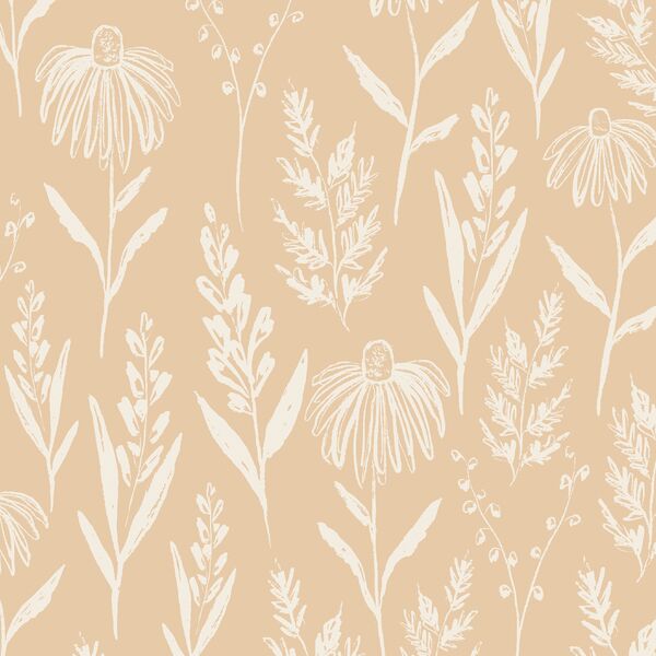 Big Perennials in Cream on Blush
