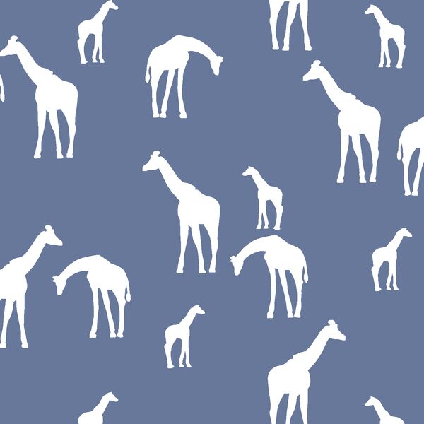 Giraffe Silhouette in Azurite