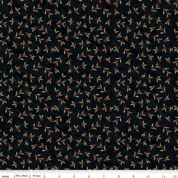 Holly Berries in Black