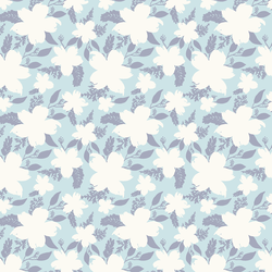 Solstice Floral in Ice Blue